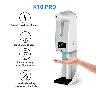 Máy đo thân nhiệt và xịt khuẩn tự động K10 pro